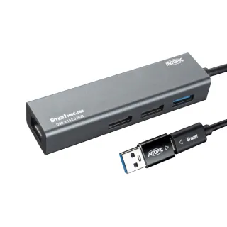 【INTOPIC】USB3.1&RJ45鋁合金集線器(HBC-580)