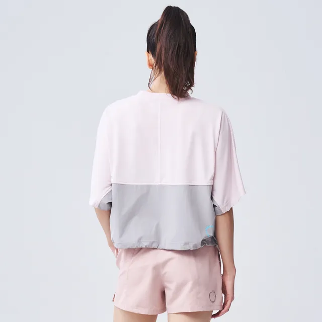 【BATIS 巴帝斯】24SS 女異材配色五分袖上衣-女-二色
