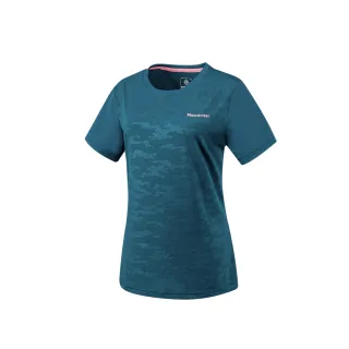 【Mountneer 山林】女透氣排汗抗UV上衣-藍綠-51P12-84(T恤/女裝/上衣/休閒上衣)