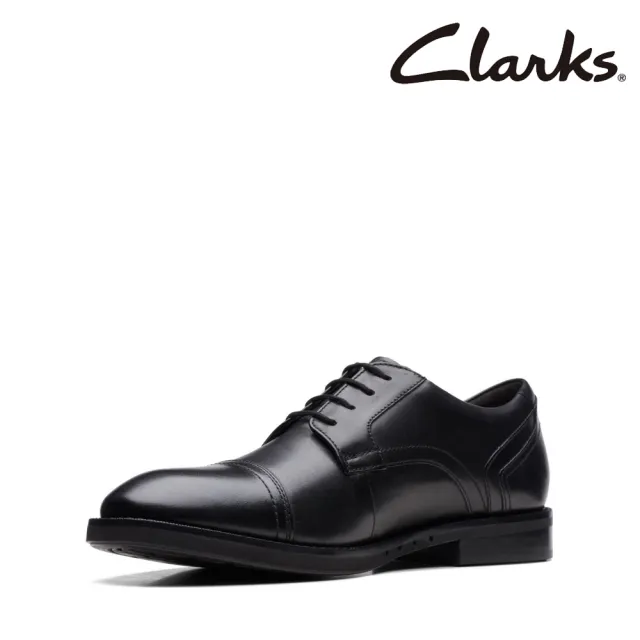 【Clarks】男鞋Un Hugh Cap橫飾寬楦輕量正裝鞋 皮鞋(CLM72836D)