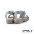 【SCONA 蘇格南】簡約舒適厚底涼鞋(藍色 31224-2)
