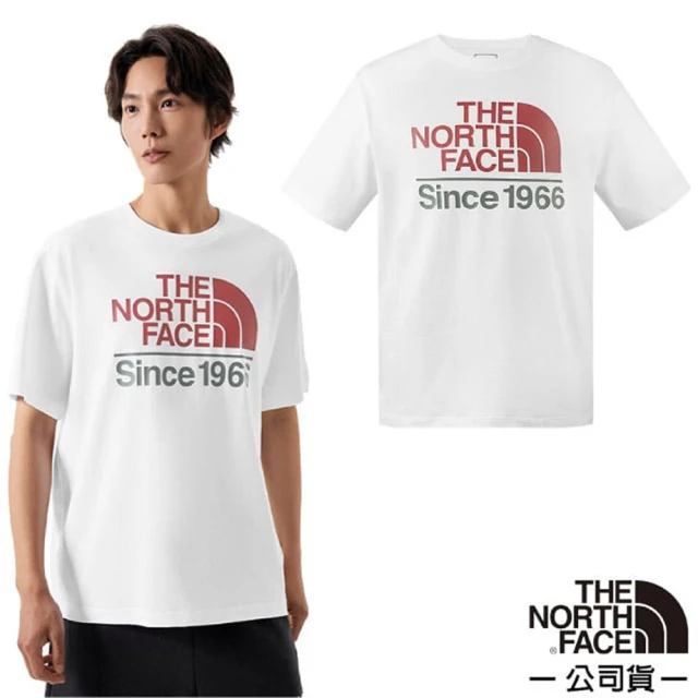 The North Face 男 彈性透氣純棉短袖圓領T恤.休閒套頭衫.運動上衣(88G3-FN4 雪峰白)