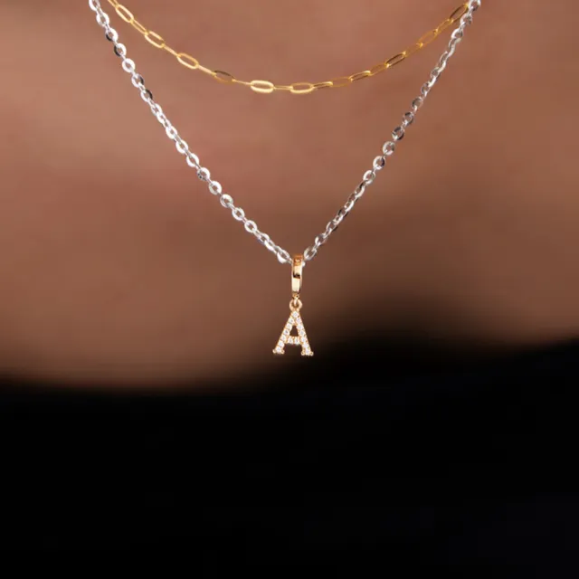 【Olivia Yao Jewellery】18K金 鑽石字母U 吊墜(HAUTE Collection/送禮/客製化)