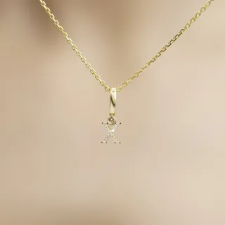 【Olivia Yao Jewellery】18K金 鑽石字母X 吊墜(HAUTE Collection/送禮/客製化)