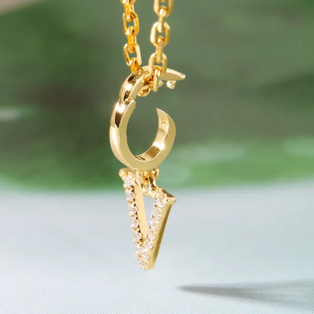 【Olivia Yao Jewellery】18K金 鑽石字母X 吊墜(HAUTE Collection/送禮/客製化)