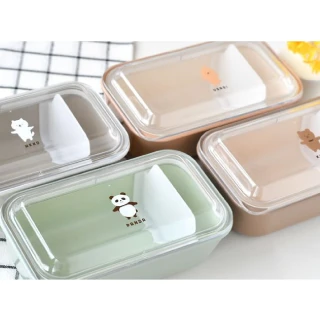 【SABU HIROMORI】日本製MOOMOO微波抗菌便當盒 附束帶(520ml、4色任選、可洗碗機)