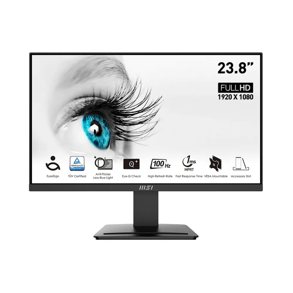 【MSI 微星】(2入組)PRO MP2412 24型 VA 100Hz 美型螢幕(TUV護眼)