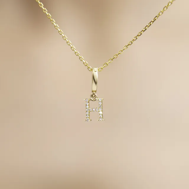 【Olivia Yao Jewellery】18K金 鑽石字母H 吊墜(HAUTE Collection/送禮/客製化)