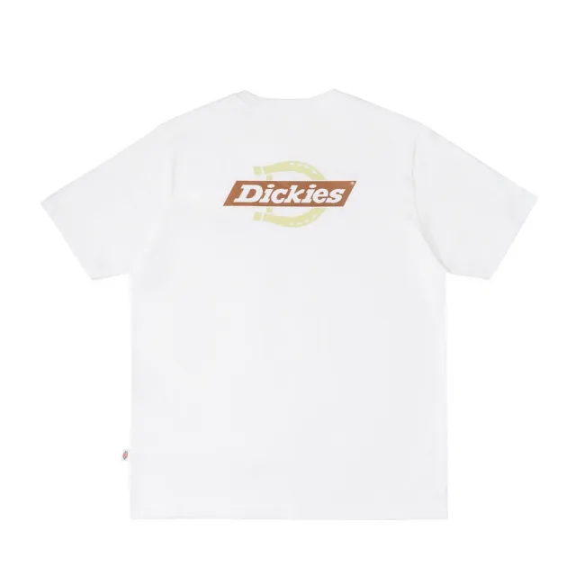 【Dickies】男女款白色純棉品牌經典Logo印花舒適柔軟短袖T恤｜DK012962H80