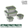 【CorelleBrands 康寧餐具】可微波304不鏽鋼保鮮盒4件組(任選/均一價)