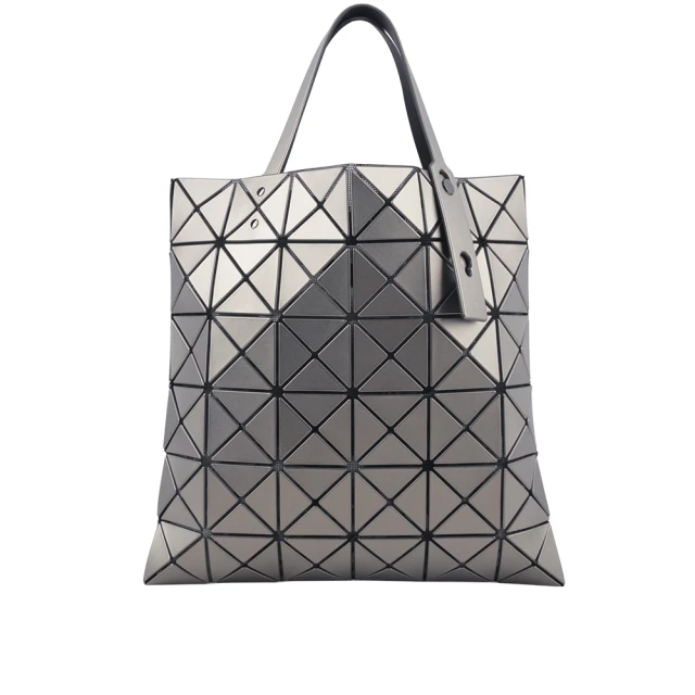 【ISSEY MIYAKE 三宅一生】BAO BAO Lucent 6x6 金屬感設計托特包(銀色)