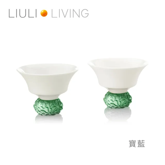 【琉璃工房LIULI LIVING】珍喜四季-夏修竹 竹對杯(適合收藏  搬家 生日 開業誌慶 節日送禮)