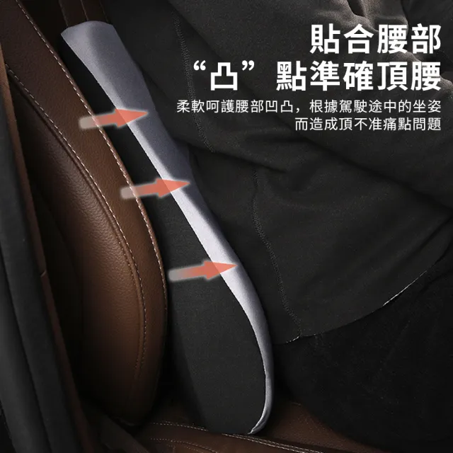 【KEYIE】歐瑞朗 慢回彈太空記憶棉汽車靠腰枕 舒壓護腰靠墊 椅背靠枕(車用/家用/辦公)