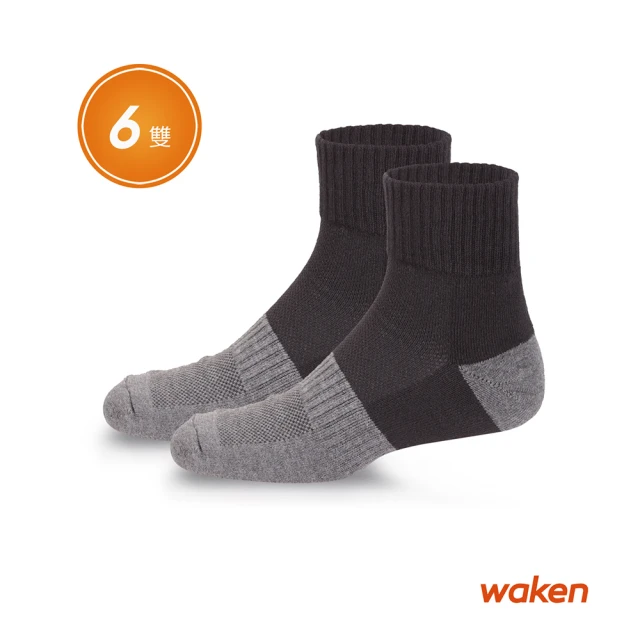 Waken 6雙組 科技銀直紋除臭襪(抗菌除臭襪/男襪 襪子
