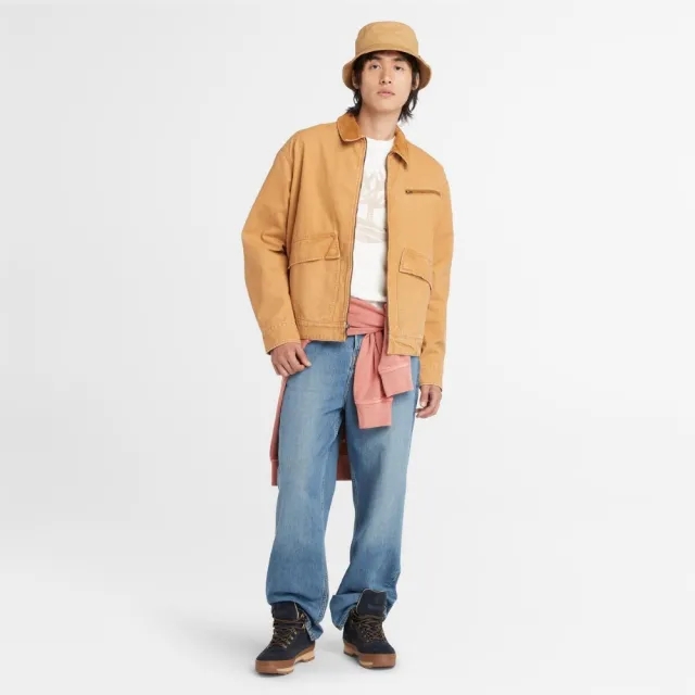 【Timberland】男款小麥色水洗帆布外套(A4245P47)