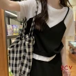 【2CV】現貨 假兩件棉質上衣+長裙VF020(兩件式組合)