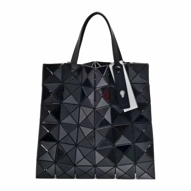 【ISSEY MIYAKE 三宅一生】三宅一生BAOBAO雙色幾何方格6X6手提包(黑色BB46-AG821-15)