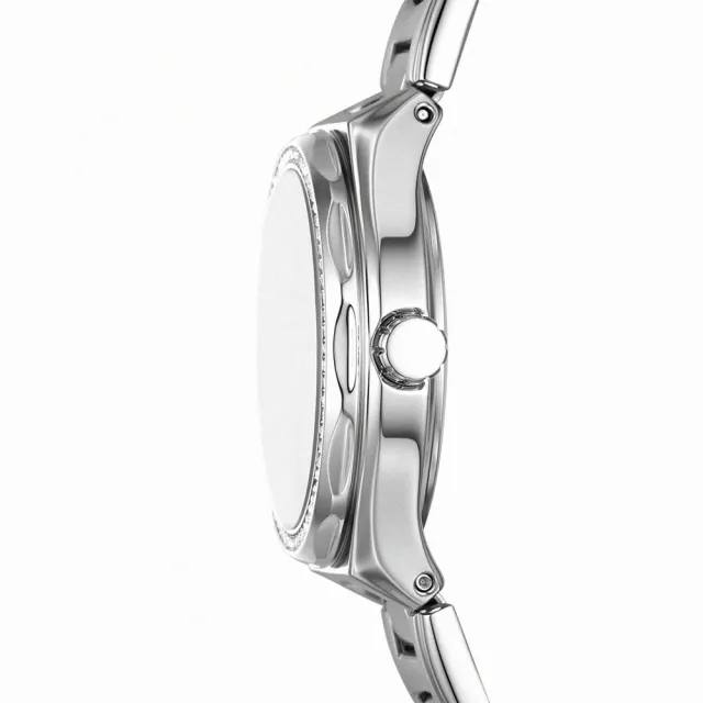 【FOSSIL 官方旗艦館】Eevie系列 環刻女錶 不鏽鋼鍊帶指針手錶 30MM(多色可選)