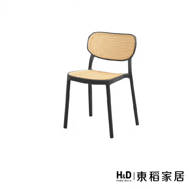 【H&D 東稻家居】黑色塑膠餐椅(TKHT-07411)