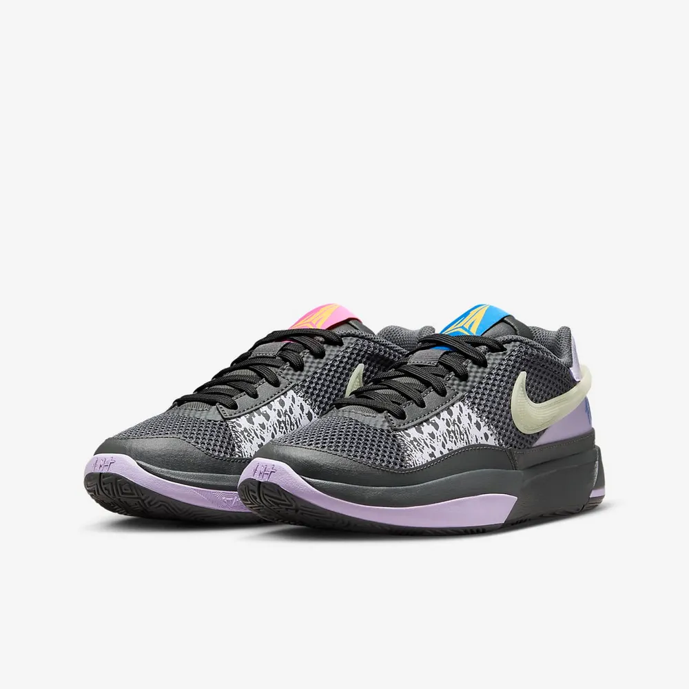 【NIKE 耐吉】運動鞋 籃球鞋 女鞋 中大童 男鞋 JA 1 GS Personal Touch 灰 紫 氣墊 Ja Morant(DX2294002)