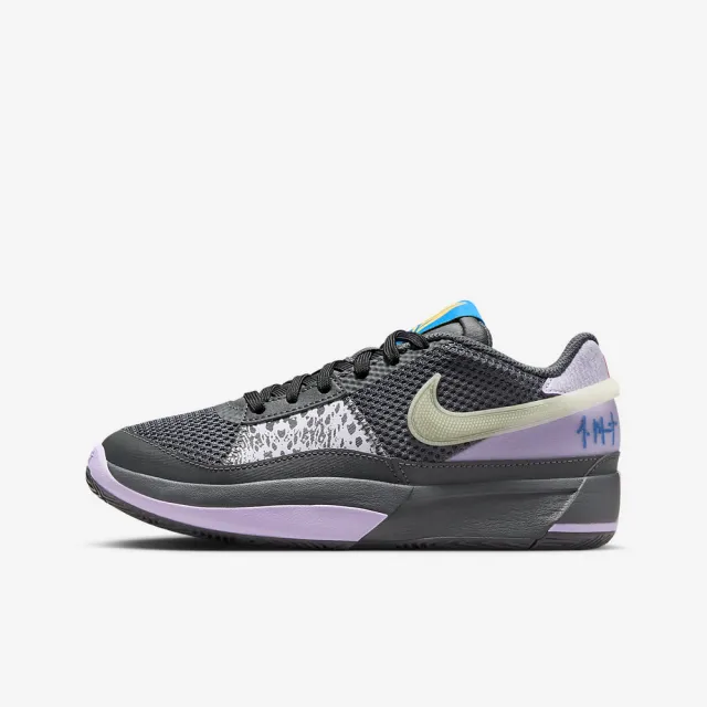 【NIKE 耐吉】運動鞋 籃球鞋 女鞋 中大童 男鞋 JA 1 GS Personal Touch 灰 紫 氣墊 Ja Morant(DX2294002)