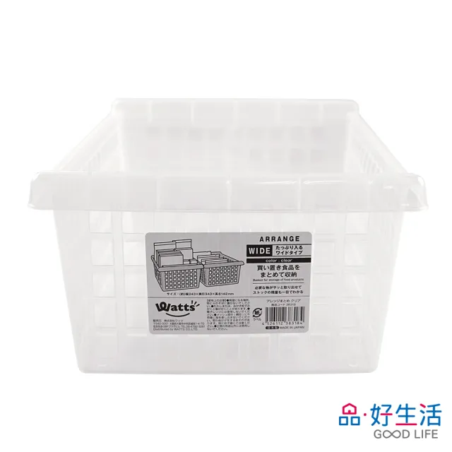 【GOOD LIFE 品好生活】日本製 廚房萬用透明便利收納籃/整理籃(日本直送 均一價)