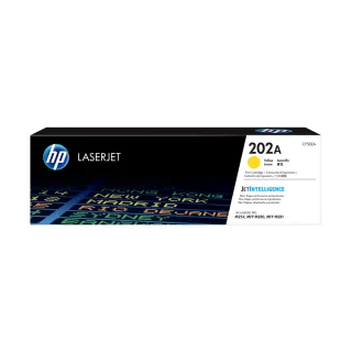 【HP 惠普】202A LaserJet 黃色原廠碳粉匣(CF502A)