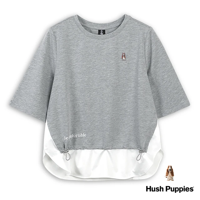 Hush Puppies 女裝 線衫 雙色條紋羅紋落肩線衫(