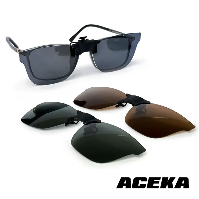 【ACEKA】台灣製墨鏡復古貓眼石墨黑磁吸式夾片(METRO 夾式系列)
