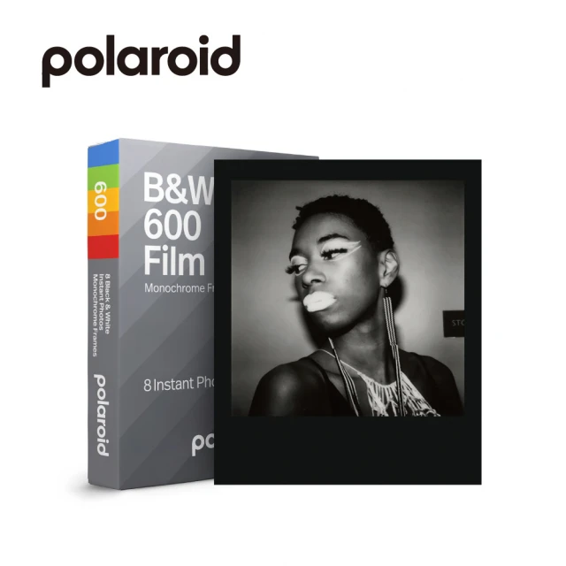 【Polaroid 寶麗萊】600型 黑白色白框相紙-通用(D6F9)