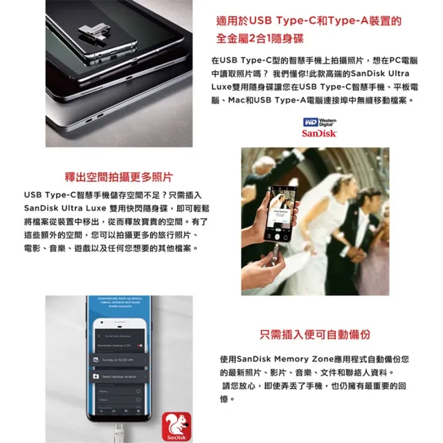 【SanDisk 晟碟】(全新版)256GB Dual Luxe TYPE-C USB 3.2 雙用隨身碟(原廠5年保固 最高讀速400MB/s)