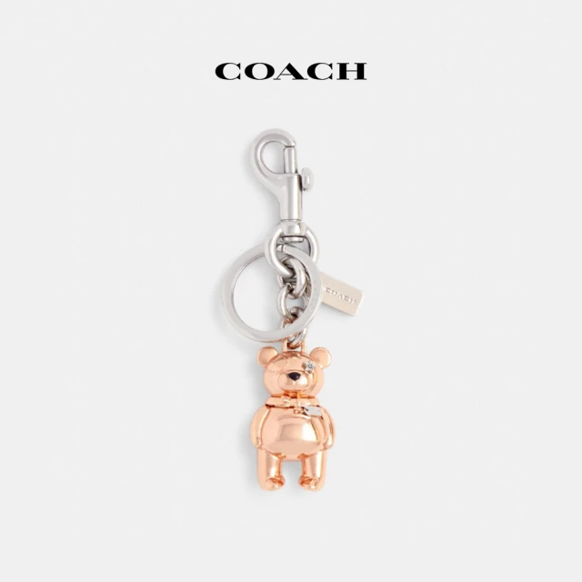 COACHCOACH 官方直營3D熊手袋掛件-玫瑰金色(87166)