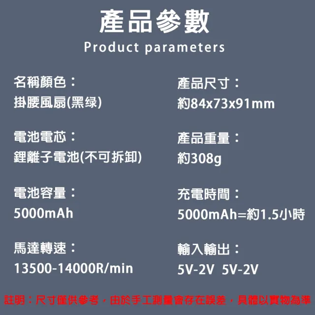 【弗雷澤】掛腰掛脖風扇 戶外降溫電風扇(LED數顯 戶外降溫小電風扇usb大容量)