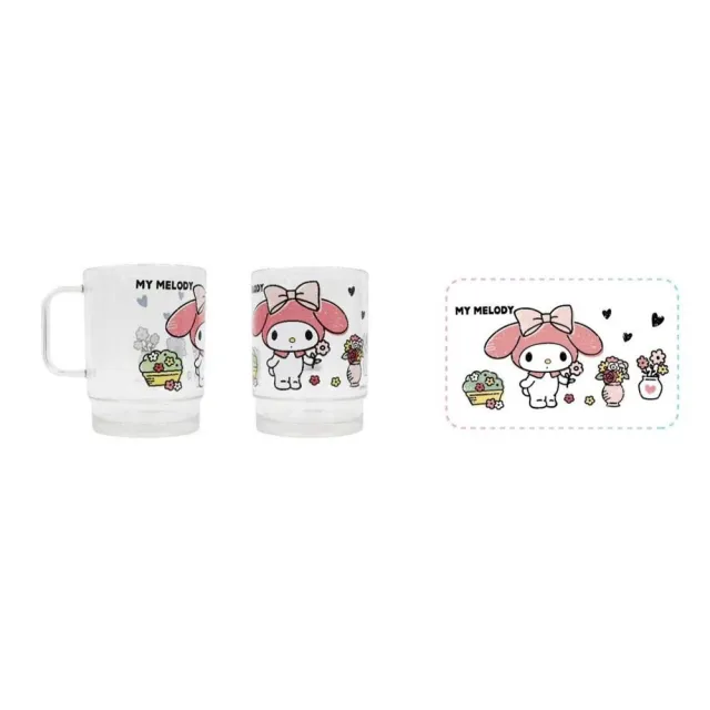 【小禮堂】Sanrio 三麗鷗 單耳壓克力水杯 - 角色款 Kitty 美樂蒂 大耳狗(平輸品)