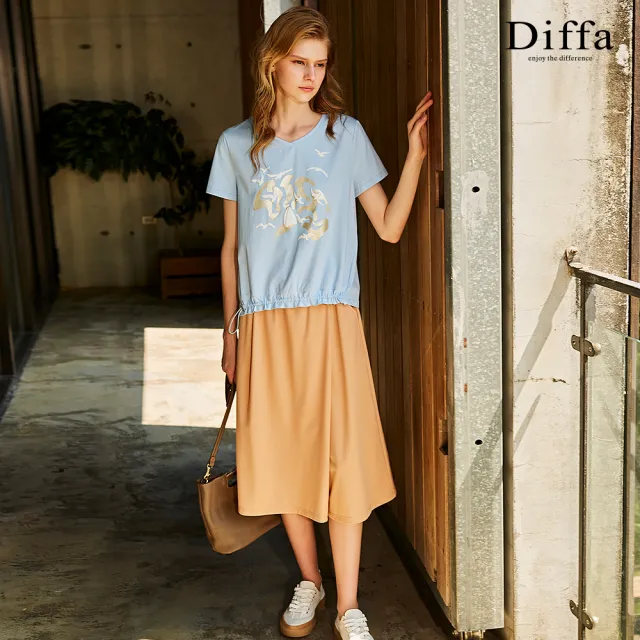 【Diffa】美型設計長褲裙-女