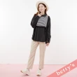 【betty’s 貝蒂思】兩件式條紋短背心綁帶襯衫(黑色)