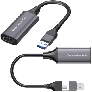 VC03 Type-C+USB二合一轉HDMI影像擷取卡(4K輸入/輸出輸入雙用/外接採集卡/Switch/PS5遊戲機手機轉電腦)