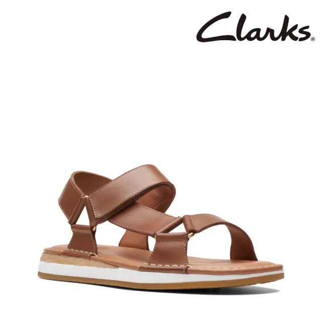 【Clarks】女款Craft Sun Sport工藝縫線魔鬼氈設計真皮涼鞋(CLF70449S)