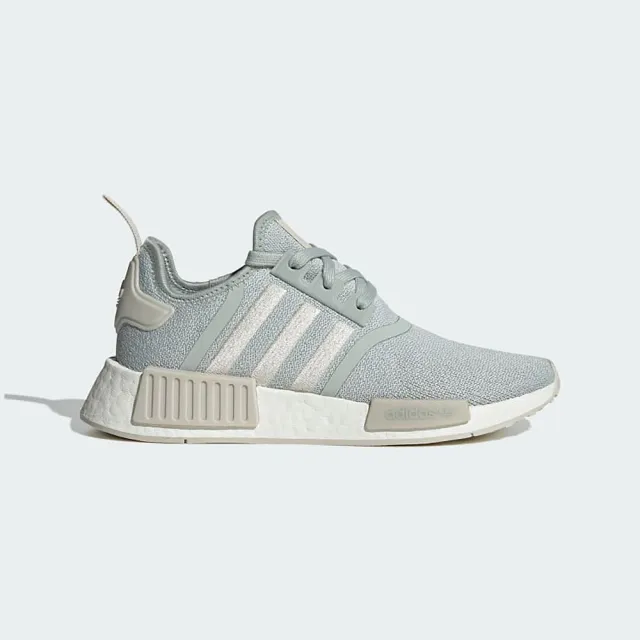 【adidas 愛迪達】慢跑鞋 女鞋 運動鞋 緩震 襪套 三葉草 NMD_R1 W 灰綠 IE0595