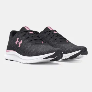 【UNDER ARMOUR】慢跑鞋 女鞋 運動鞋 緩震 UA W Charged Impulse 3 Knit 黑粉 3026686104(445)