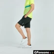 【GFoneone】男吸排彈性平織夜跑登山機能短褲-灰(男短褲)