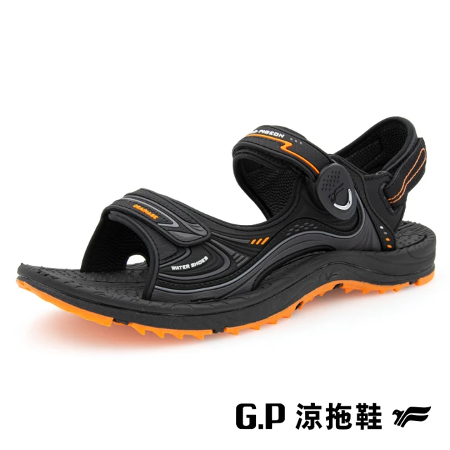 G.PG.P 男款EFFORT+戶外休閒磁扣兩用涼拖鞋G9596M-橘色(SIZE:40-44 共二色)
