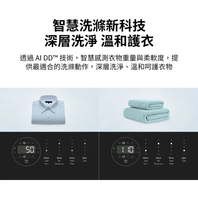 【LG 樂金】15公斤◆AI DD™智慧直驅變頻洗衣機 ◆曜石黑(WT-VDN15M)
