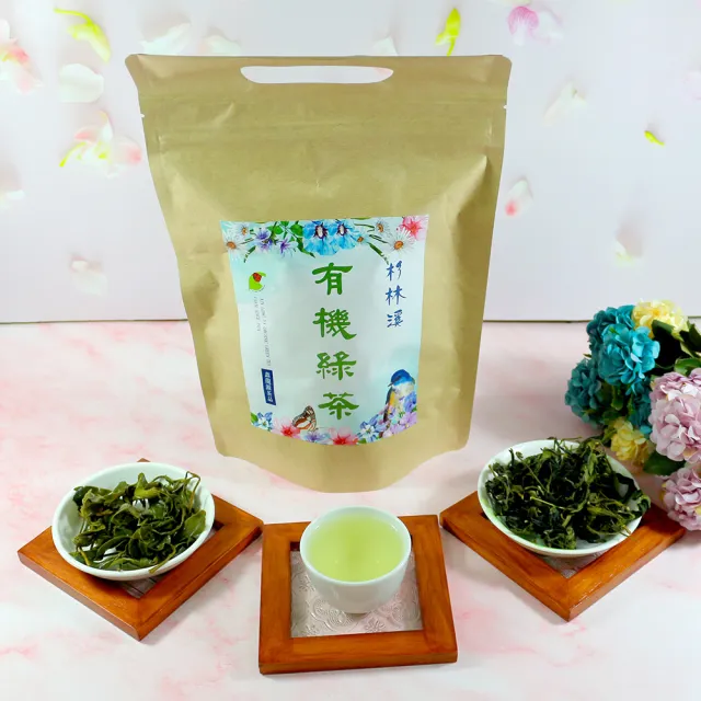 【鑫龍源】台灣有機綠茶葉(60g/包x4包;高山茶;有機綠茶;生青茶;無焙火;無發酵;有機驗證)