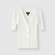 【GAP】女裝 V領短袖針織衫-白色(512561)