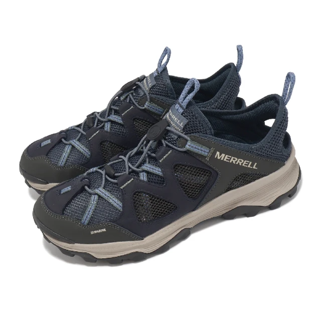 MERRELLMERRELL 戶外鞋 Speed Strike LTR Sieve 男鞋 藍 快速扣 抓地 透氣 運動鞋(ML037575)