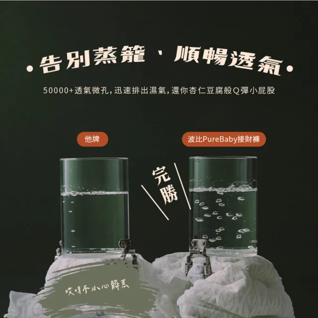 【波比PureBaby】植萃抑菌 尿布接財褲黏貼型S-XL 8包組(北港武德宮獨家聯名)