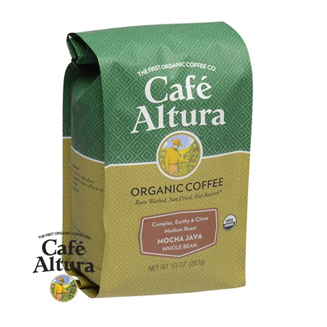 【CAFE ALTURA】有機摩卡爪哇咖啡豆283g(耶加雪菲 曼特寧完美結合)