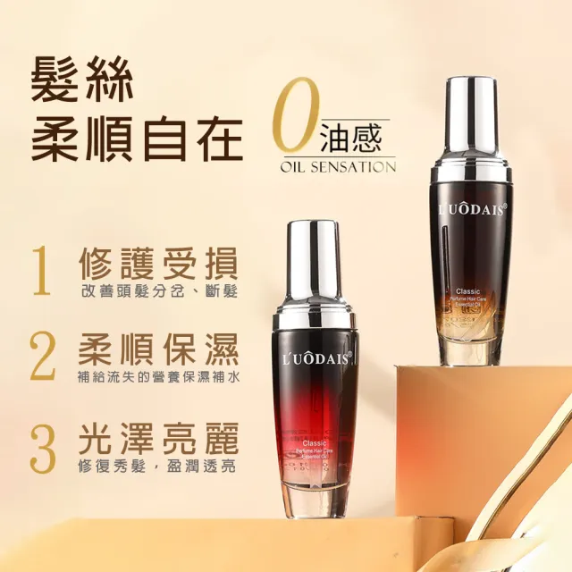 【洛黛詩】香水頭髮護髮精油 60ml 2入(髮油 護髮素 護髮膜)