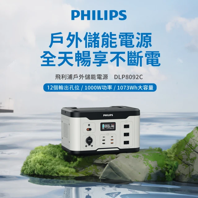 Philips 飛利浦 1000W 攜帶式儲能行動電源 DL